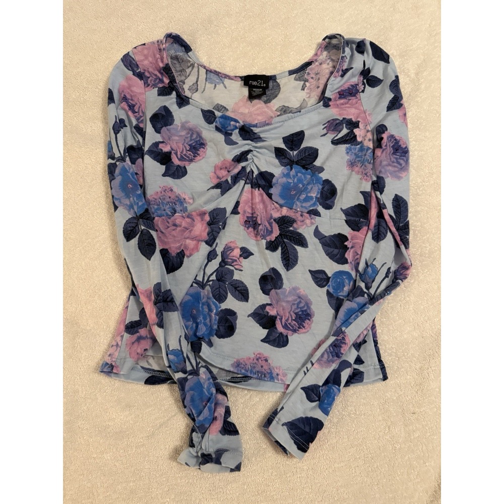 rue‎ 21 Juniors Medium Floral Long Sleeve Vintage